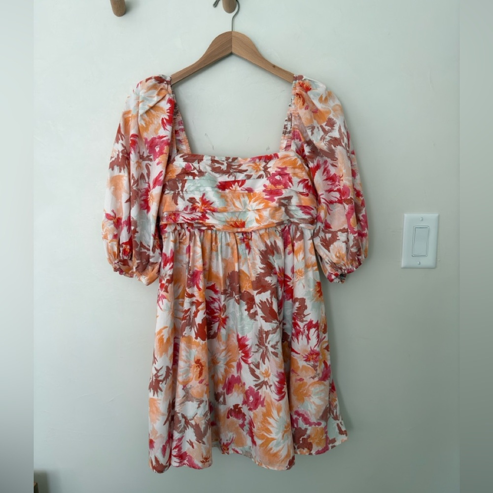 ABERCROMBIE Poplin Puff Sleeve Mini Dress Size: S NEVER WORN
